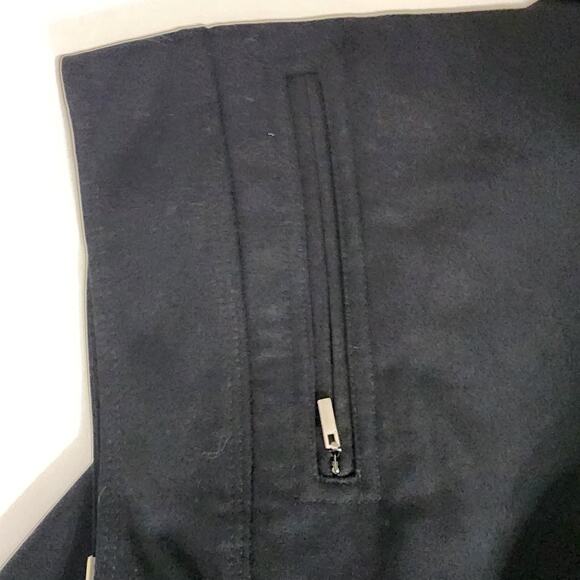 Lane Bryant Womens Cropped Pants Plus Size 28 Black Wide Leg Zip Pockets Stretch - Picture 6 of 12